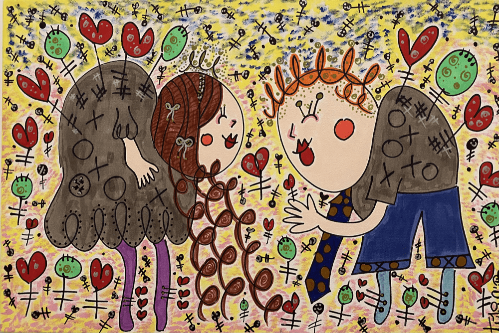 Zagalillos de Cereza painting by Julieth Calderón